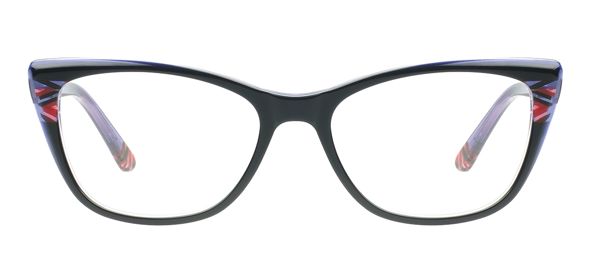 Women Cat Eye Glasses - Black Purple