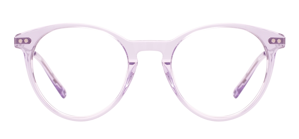 Women Large Oval Acetate Glasses - Purple