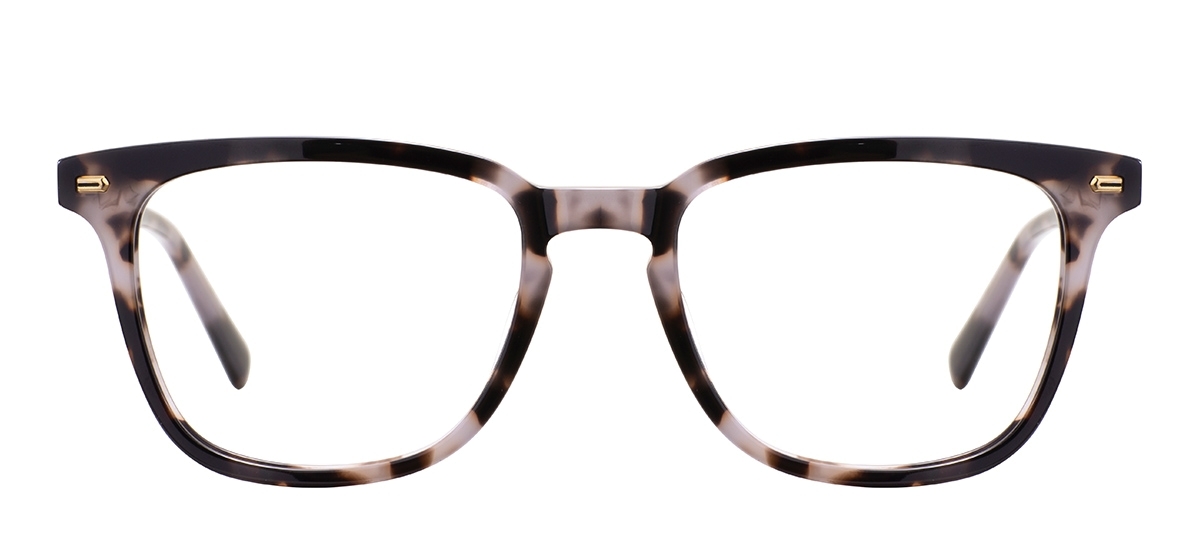 Large Full Rim Rectangular Eyeglasses - Black Tortoise