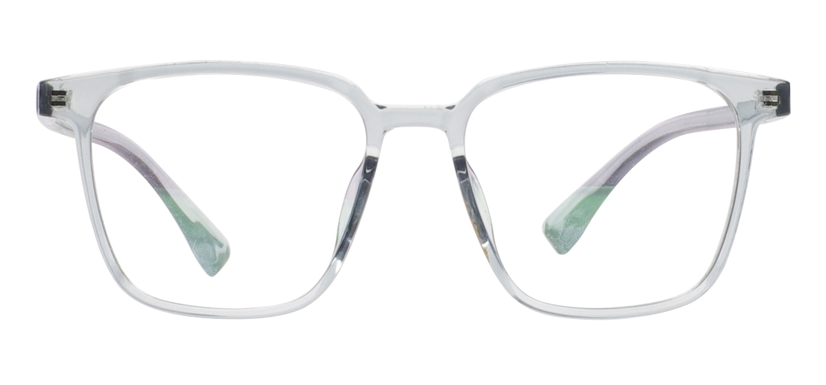 Square Oversized Spectacles - Transparent Blue