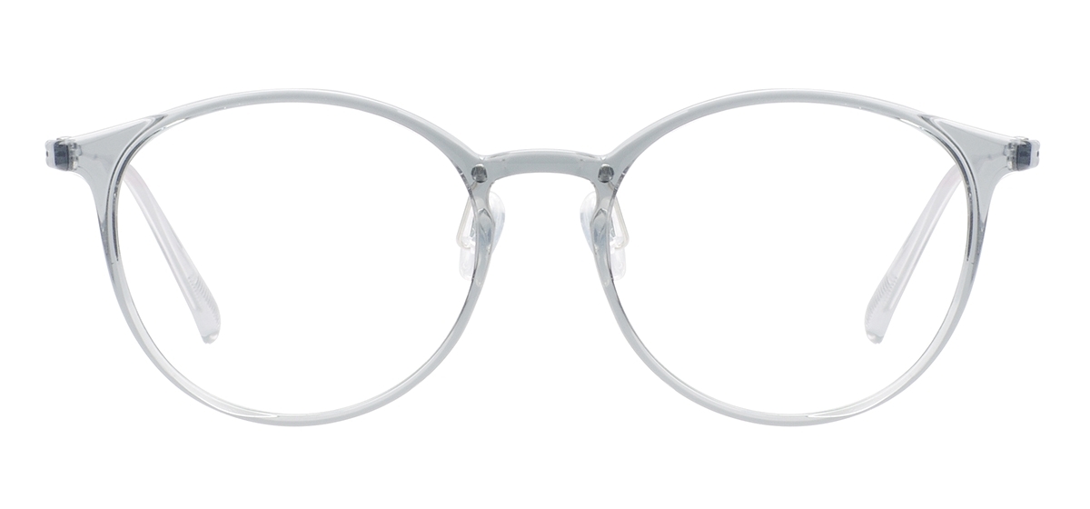 Round Clear Glasses Frame - Gray