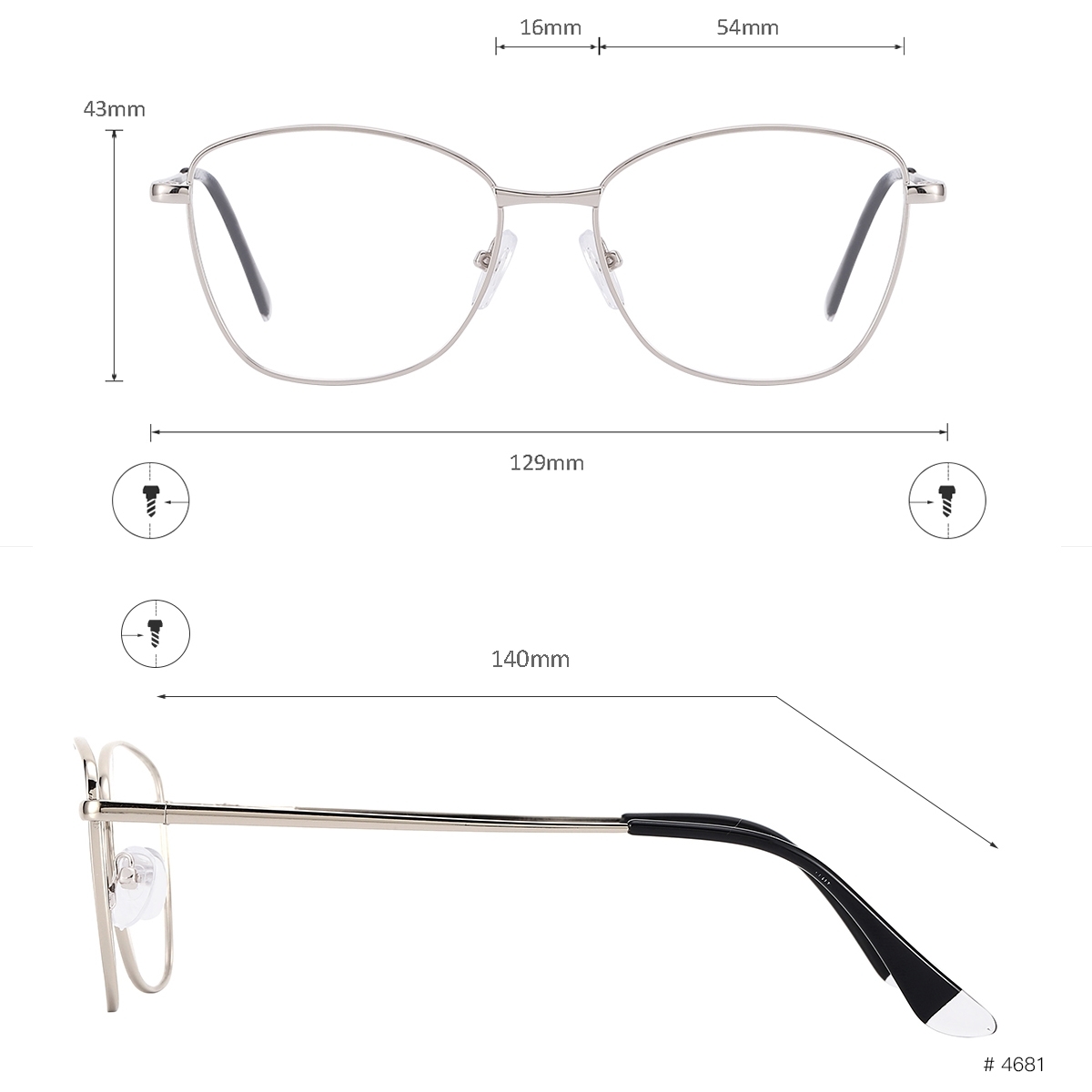 Metal Cat Eye Glasses | TendaGlasses.com