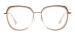 Colorful Cat Eye Spectacles Frame - Brown