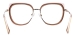 Colorful Cat Eye Spectacles Frame - Brown