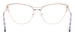 Metal Cat Eye Glasses - Blue