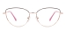 Cat Eye Metal Full Rim Eyewear - Black Gold