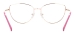 Cat Eye Metal Full Rim Eyewear - Black Gold