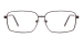 Metal Large Rectangular Glasses Frame With Spring Hinge