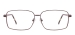 Metal Large Rectangular Glasses Frame With Spring Hinge