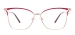 Metal Cat Eye Glasses Frame - Red