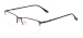 Rectangle Metal Half Rim Optical Frames - Black Gold