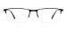 Rectangle Metal Half Rim Optical Frames - Black Gold