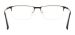 Rectangle Metal Half Rim Optical Frames - Black Gold