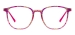 TR Square Glasses Frame With Spring Hinge - Transparent Purple