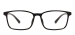 Middle Classical Men and Women Rectangular Eyeglasses - Black