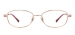 Women Oval Titanium Glasses Frame - Gold