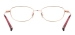 Women Oval Titanium Glasses Frame - Gold