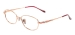 Women Oval Titanium Glasses Frame - Gold