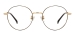 Small Round Full Rim Eyeglasses - Black Gold