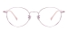 Large Men And Women Colorful Metal Frame And Titanium Temples Round Eyeglasses - Purple