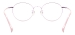 Large Men And Women Colorful Metal Frame And Titanium Temples Round Eyeglasses - Purple