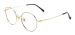 Small Round Full Rim Eyeglasses - Black Gold