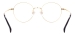 Small Round Full Rim Eyeglasses - Black Gold