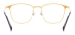 Rectangular Large Classical Eyeglasses - Black Gold