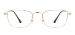 Clear Medium Rectangular Eyeglasses - Gold