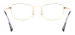 Clear Medium Rectangular Eyeglasses - Gold