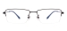 Half Rim Rectangular Eyeglasses - Black