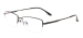 Half Rim Rectangular Eyeglasses - Black