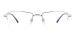 Rectangular Half Rim Eyeglasses - Silver