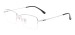 Rectangular Half Rim Eyeglasses - Silver